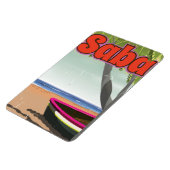 Saba vintage-poster. magneet (Linkerzijde)