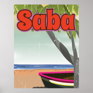 Saba vintage-poster. poster