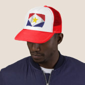 Saba Vlag Hoed Trucker Pet (In situ)