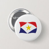 Saba Vlag Knop Ronde Button 5,7 Cm (Voorkant /achterkant)