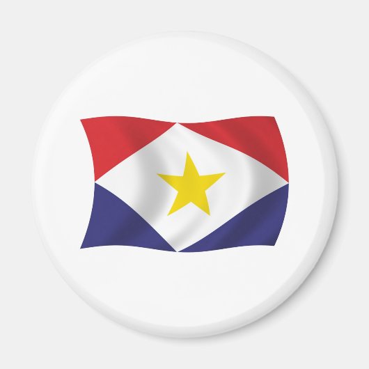 Saba Vlag Magneet (Voorkant)