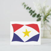 Saba Vlag Postkaart (Staand voorkant)