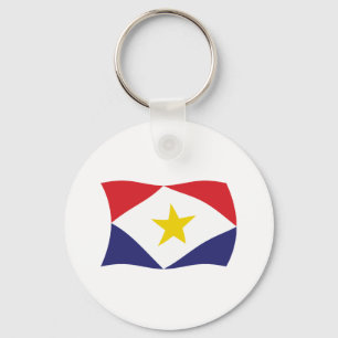 Saba Vlag Sleutelhanger