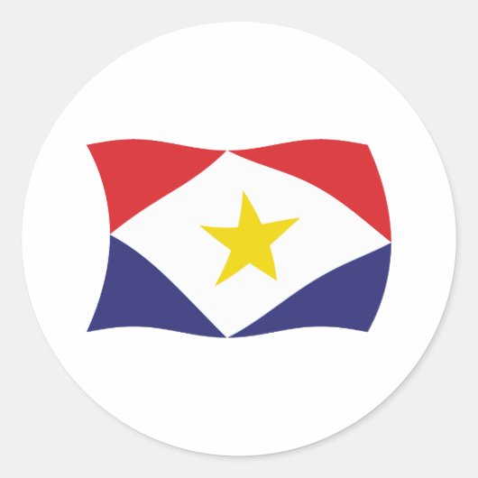 Saba Vlag Sticker (Voorkant)