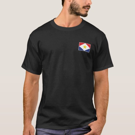 Saba Vlag T-Shirt (Voorkant)
