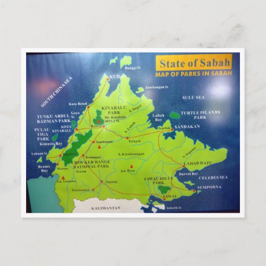 sabah parks briefkaart (Voorkant)