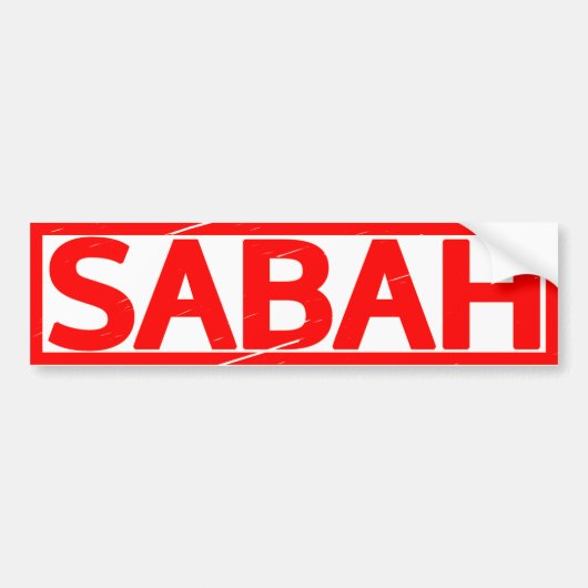 Sabah Stamp Bumpersticker (Voorkant)