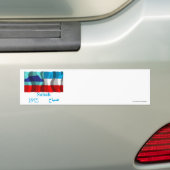 Sabah waving flag met name bumpersticker (Op auto)