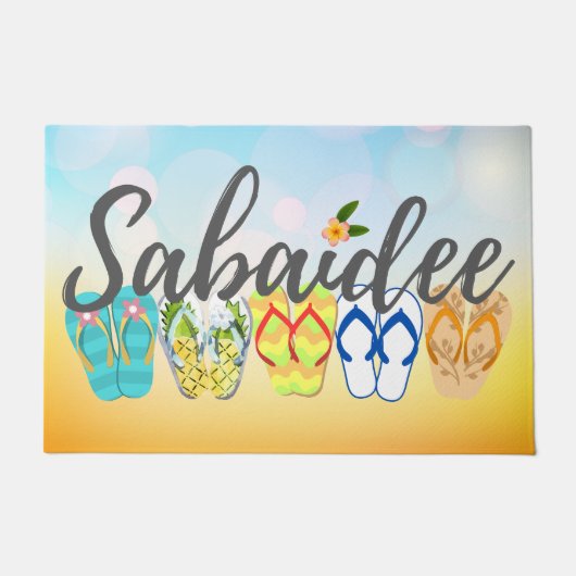 Sabaide Lao Welcome Doormat - Flipflops Deurmat (Voorkant)