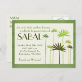 SABAL : NY-presentatie Uitnodiging Briefkaart (Voorkant / Achterkant)