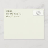 SABAL : NY-presentatie Uitnodiging Briefkaart (Achterkant)