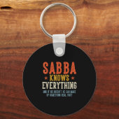 Sabba weet alles vaderdag retro vintage sleutelhanger (Voorkant)