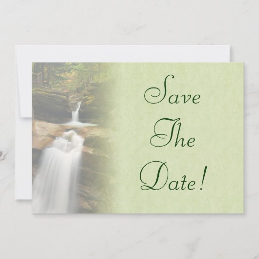 Sabbaday Falls Trouw Save The Date Kaart (Voorkant)