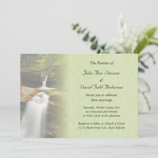 Sabbaday Herfsten bruiloft uitnodiging (Staand voorkant)