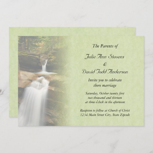 Sabbaday Herfsten bruiloft uitnodiging (Voorkant / Achterkant)