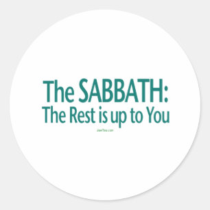 Sabbat De rest is aan jou Ronde Sticker