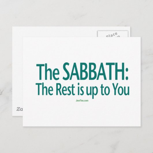 Sabbat is de Rest tot u Briefkaart (Voorkant / Achterkant)