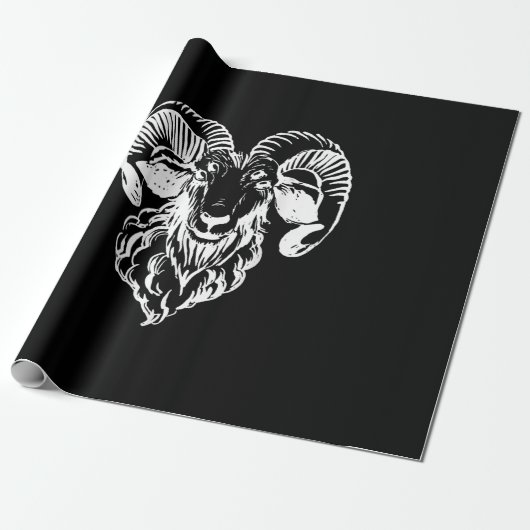 Sabbatic Baphomet Goat Evil Satanic Cadeaupapier (Uitgerold)