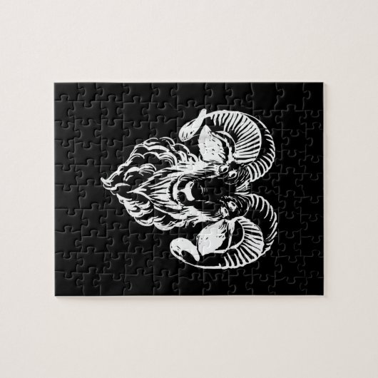 Sabbatic Baphomet Goat Evil Satanic Legpuzzel (Horizontaal)