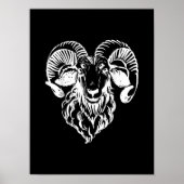 Sabbatic Baphomet Goat Evil Satanic Poster (Voorkant)