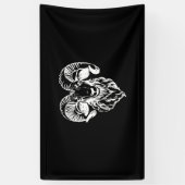 Sabbatic Baphomet Goat Evil Satanic Spandoek (Verticaal)