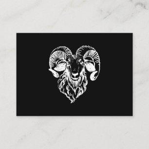 Sabbatic Baphomet Goat Evil Satanic Visitekaartje