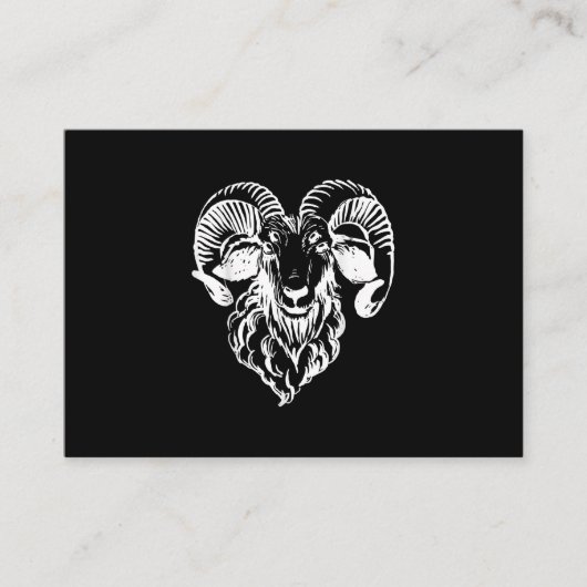 Sabbatic Baphomet Goat Evil Satanic Visitekaartje (Voorkant)