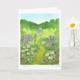 'Sabbatical' Aquarel Kunstkaart, blanco Kaart
