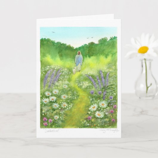 'Sabbatical' Aquarel Kunstkaart, blanco Kaart (Kleine Plant)