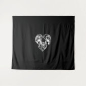 Sabbatsche Baphomet Geit Kwaad Satanisch Wandkleed (Voorkant (horizontaal))