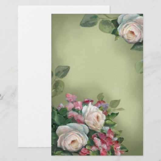 Sabby Chic  Rozen Briefpapier (Voorkant / Achterkant)