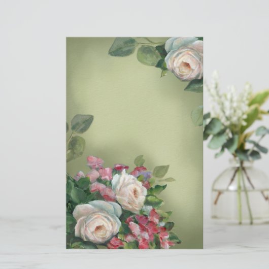 Sabby Chic Rozen Briefpapier (Staand voorkant)