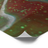Sabel Dans 3 Stromend Groen Rood Abstracte Poster (Hoek)