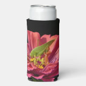 Sabelsprinkhaan op Zinnia Seltzer Blikjeskoeler (Seltzer Voorkant)