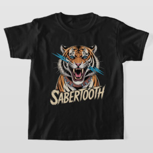 Sabeltand Tijger Streetwear Grafisch T-shirt