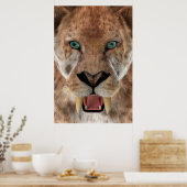Sabeltandtijger of Smilodon Poster (Keuken)