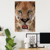 Sabeltandtijger of Smilodon Poster (Thuiskantoor)
