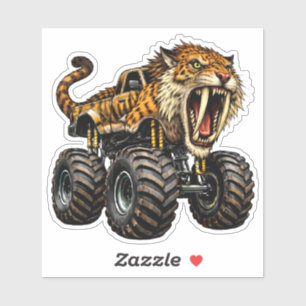 Sabeltandtijger Off-Road Monstertruck Sticker