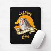 Sabeltandtijger Retro Zonsondergang Avonturenclub Muismat (Met muis)