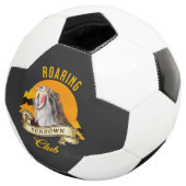 Sabeltandtijger Retro Zonsondergang Avonturenclub Voetbal (Drie kwart)