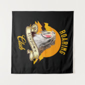 Sabeltandtijger Retro Zonsondergang Avonturenclub Wandkleed (Voorkant (horizontaal))