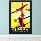 Sabena Art Deco Compass Canvas Afdruk (Insitu (Houten vloer))