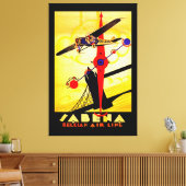 Sabena Art Deco Compass Canvas Afdruk (Insitu (Woonkamer))