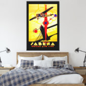 Sabena Art Deco Compass Canvas Afdruk (Insitu (Slaapkamer))