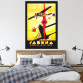 Sabena Art Deco Compass - L Canvas Afdruk (Insitu (Slaapkamer))