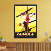 Sabena Art Deco Compass - M Canvas Afdruk (Insitu (Woonkamer))