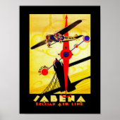 Sabena Art Deco Compass Poster (Voorkant)