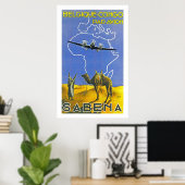 Sabena ~ Belgique Congo Poster (Thuiskantoor)