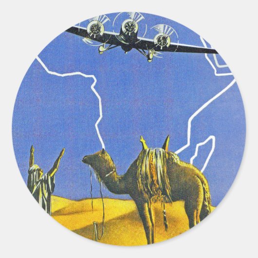 Sabena ~ Belgique Congo Ronde Sticker (Voorkant)