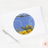 Sabena ~ Belgique Congo Ronde Sticker (Envelop)